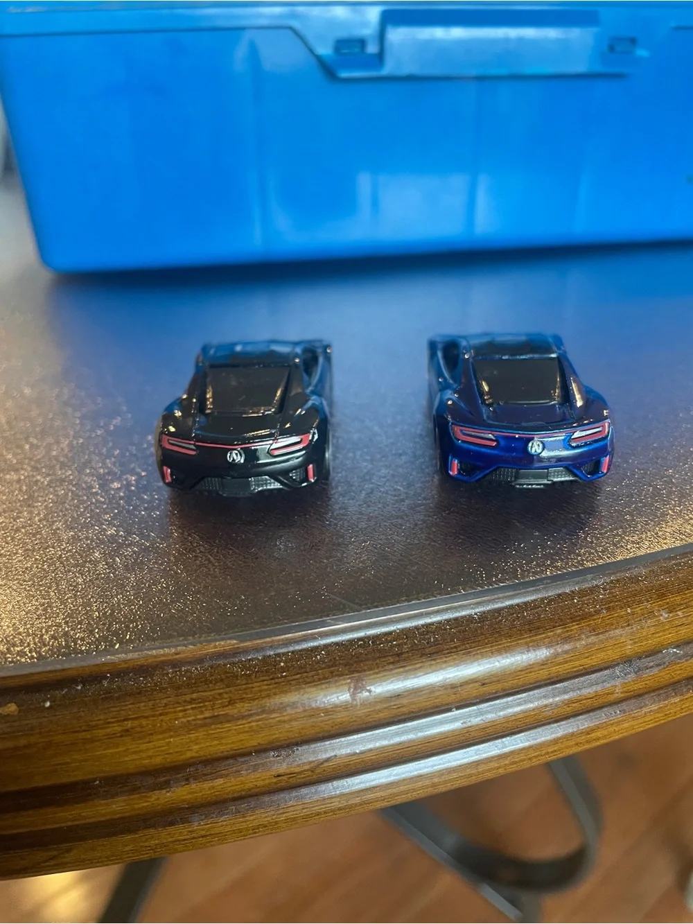 2) 17 Acura NSX Hot Wheels Blue and black 2015 Die-Cast cars
